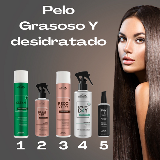 Pelo Grasoso Y Desidratado